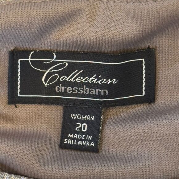 Collection DB‎ Silver Stretch Dress Party Wedding Curvy Belly Hide Plus Sz 20 - Picture 14 of 16